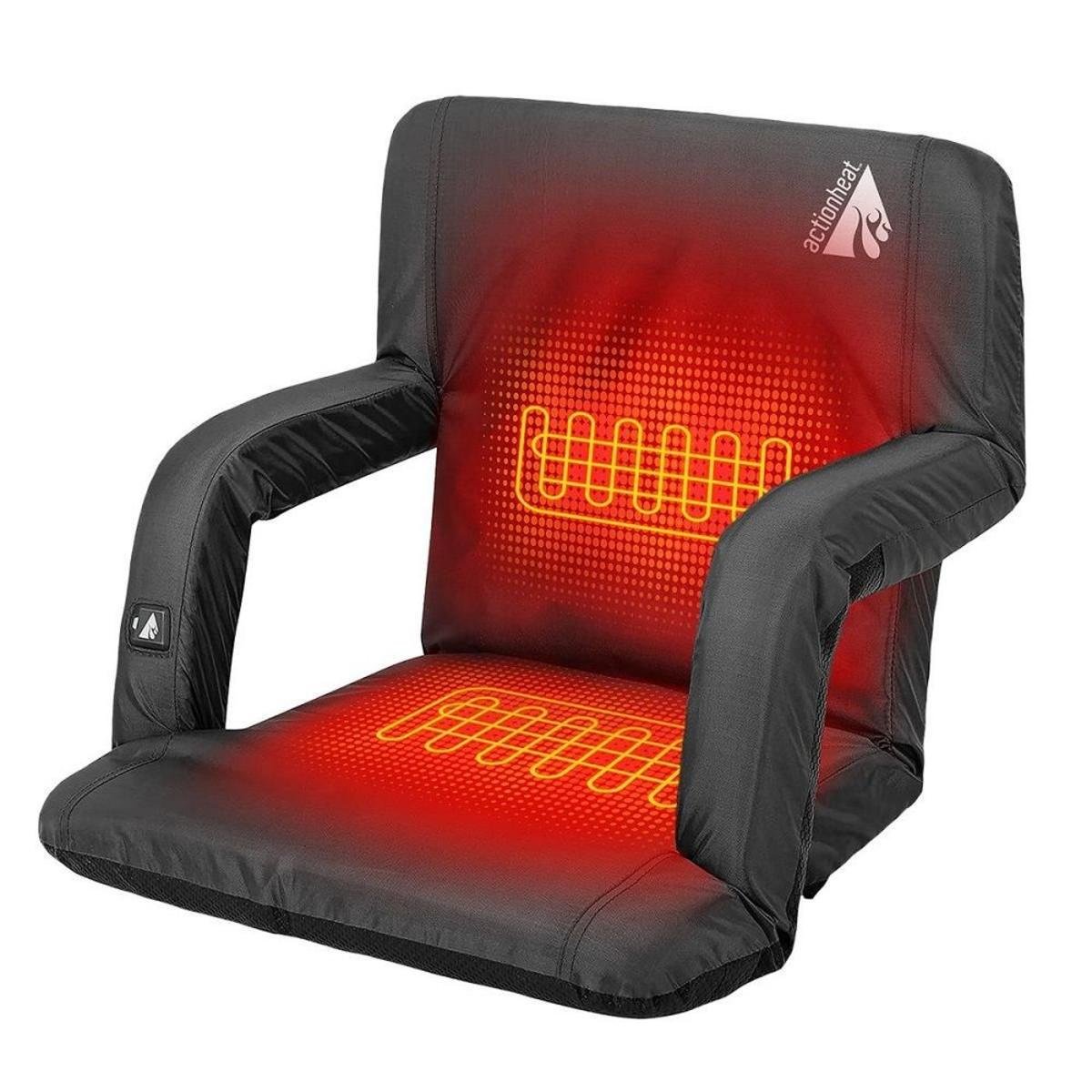 Open Box Saip 5V Heated Folding Bleacher Seat