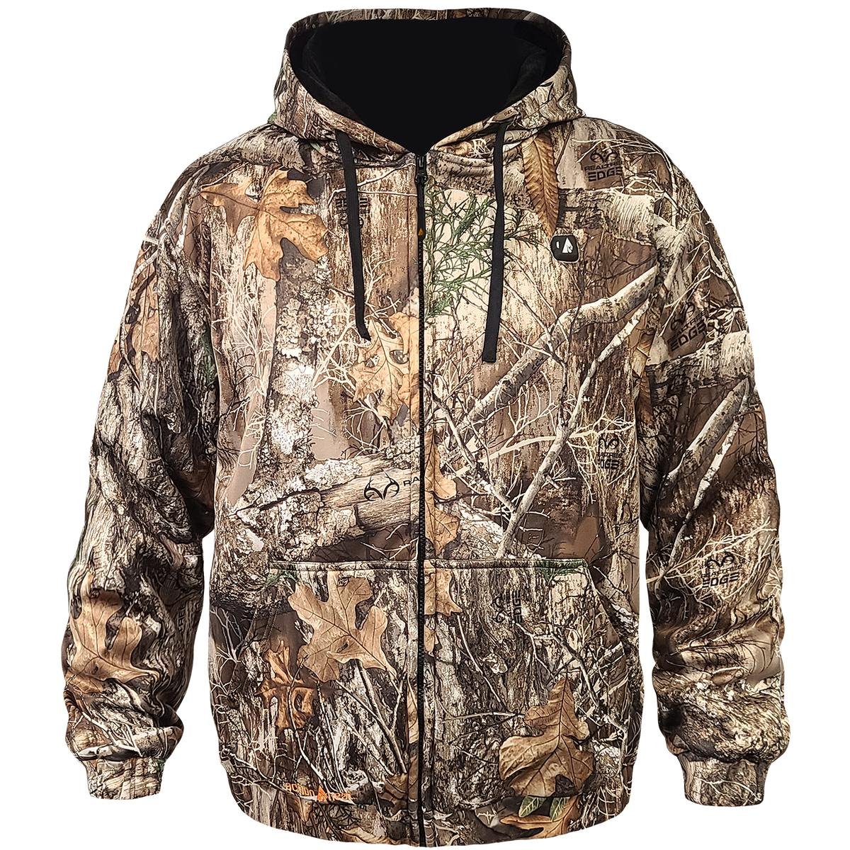 Saip 5V Battery Heated Hunting Hoodie Jacket - Camouflage