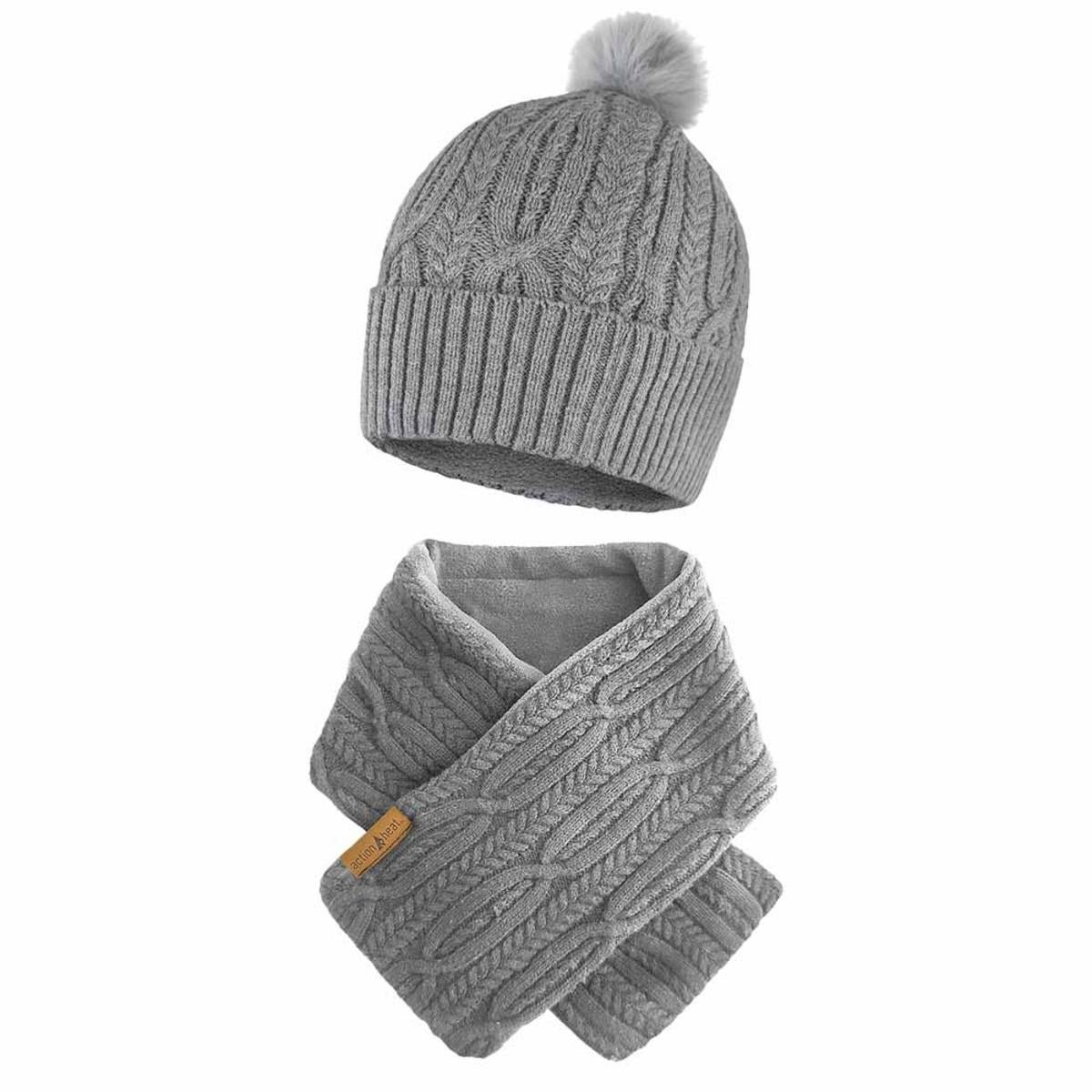 Saip 5V Battery Heated Cable Knit Hat & Scarf Bundle - Image 4