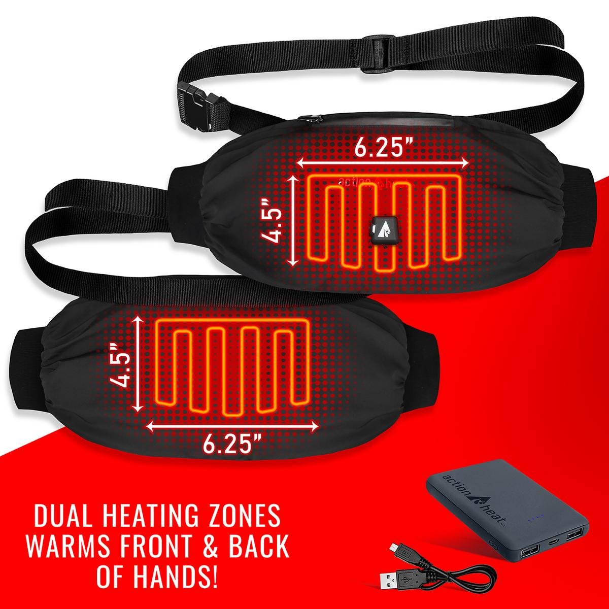 Saip 5V Battery Heated Hand Warmer Muff - Image 3