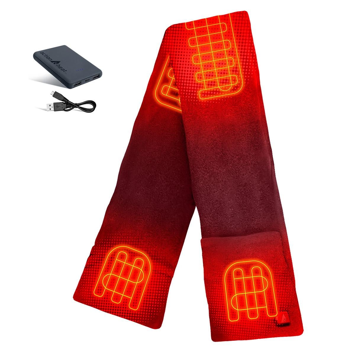 Saip 5V Battery Heated Fleece Scarf with Pockets - Image 15