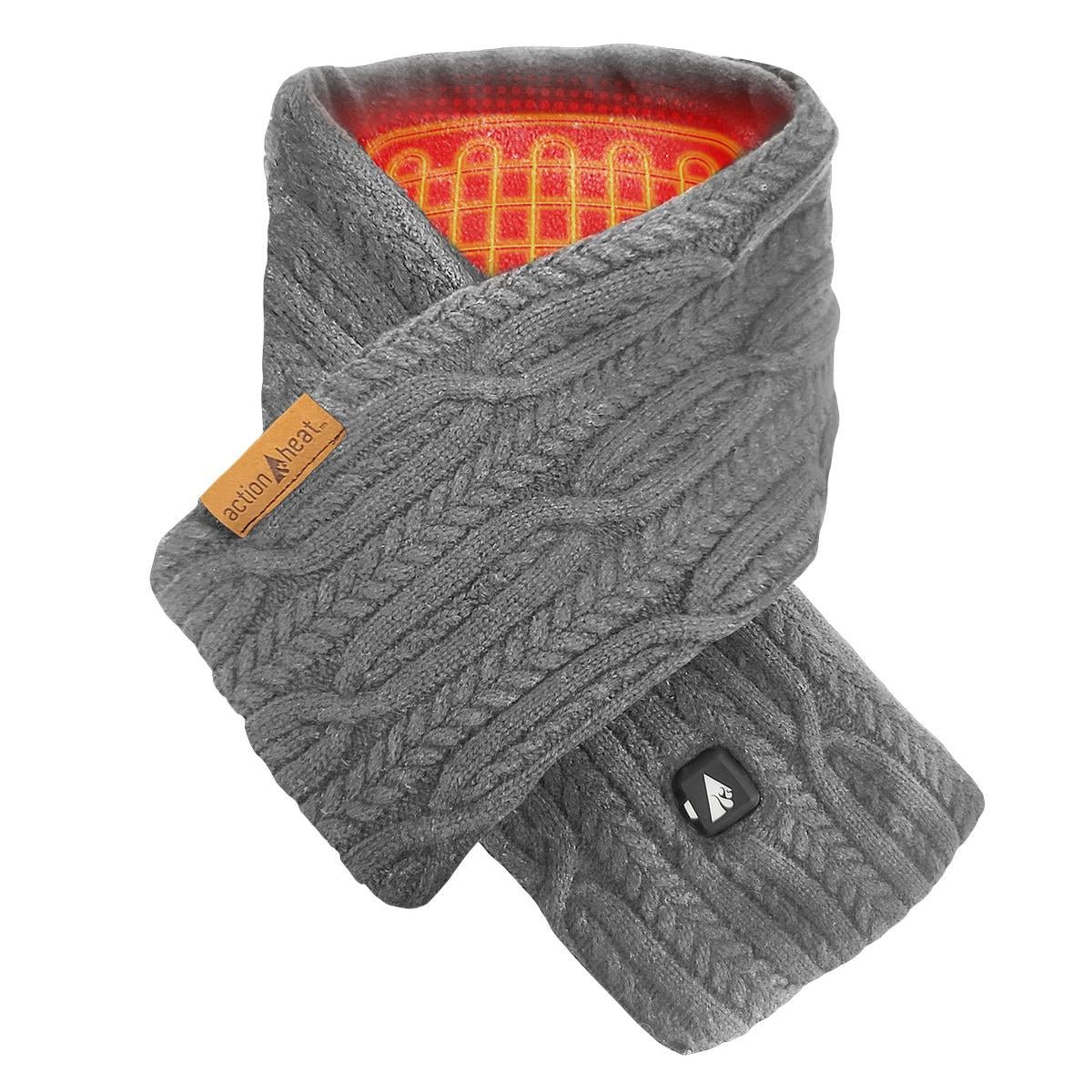 Saip 5V Battery Heated Cable Knit Wrap Scarf - Image 10