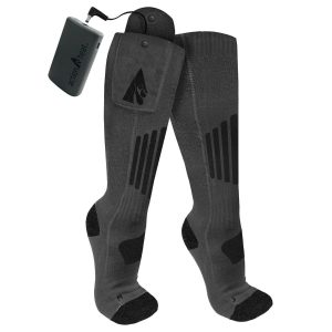 Saip 3.7V Wool Rechargeable Heated Socks 2.0 with Remote