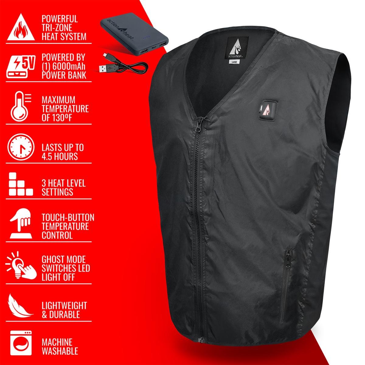 Saip 5V Battery Heated Vest Liner - Image 3