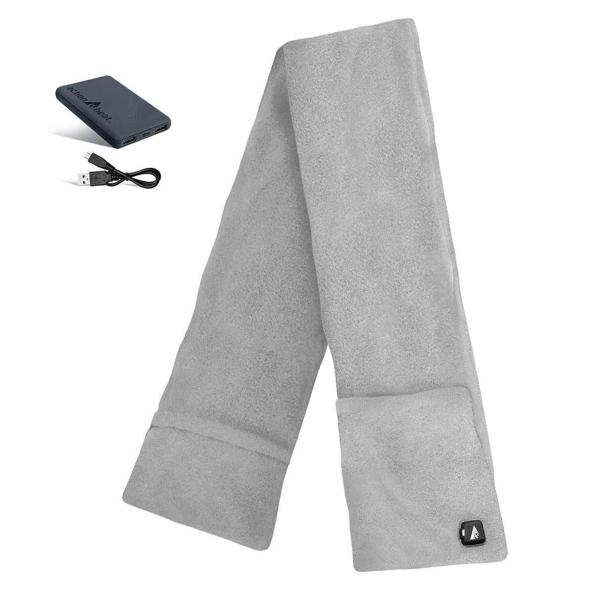 Saip 5V Battery Heated Fleece Scarf with Pockets - Image 26