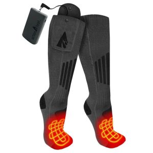 Open Box Saip Wool 3.7V Rechargeable Heated Socks 2.0 with Remote