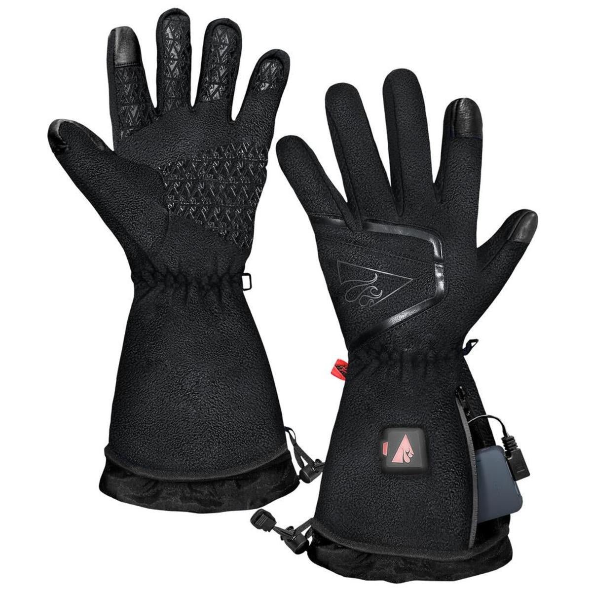 Open Box Saip 5V Men's Slim Fit Fleece Heated Gloves - Image 3