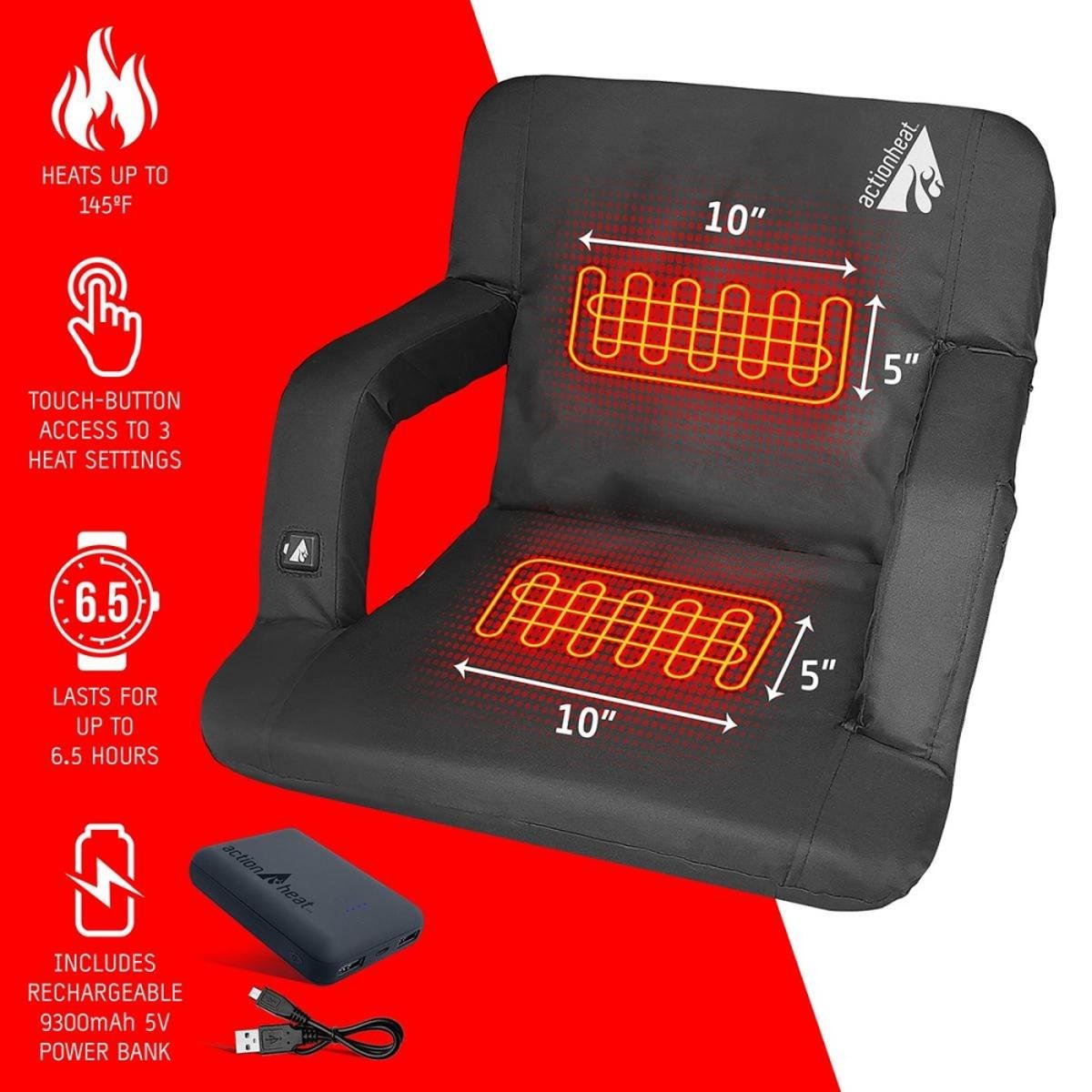 Open Box Saip 5V Heated Folding Bleacher Seat - Image 6