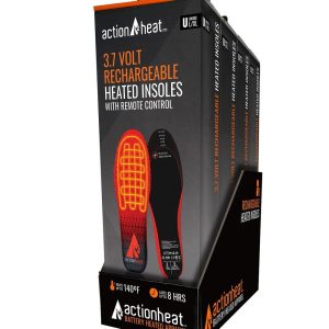 Saip 3V Rechargeable Heated Insoles- L/XL - 4pk PDQ