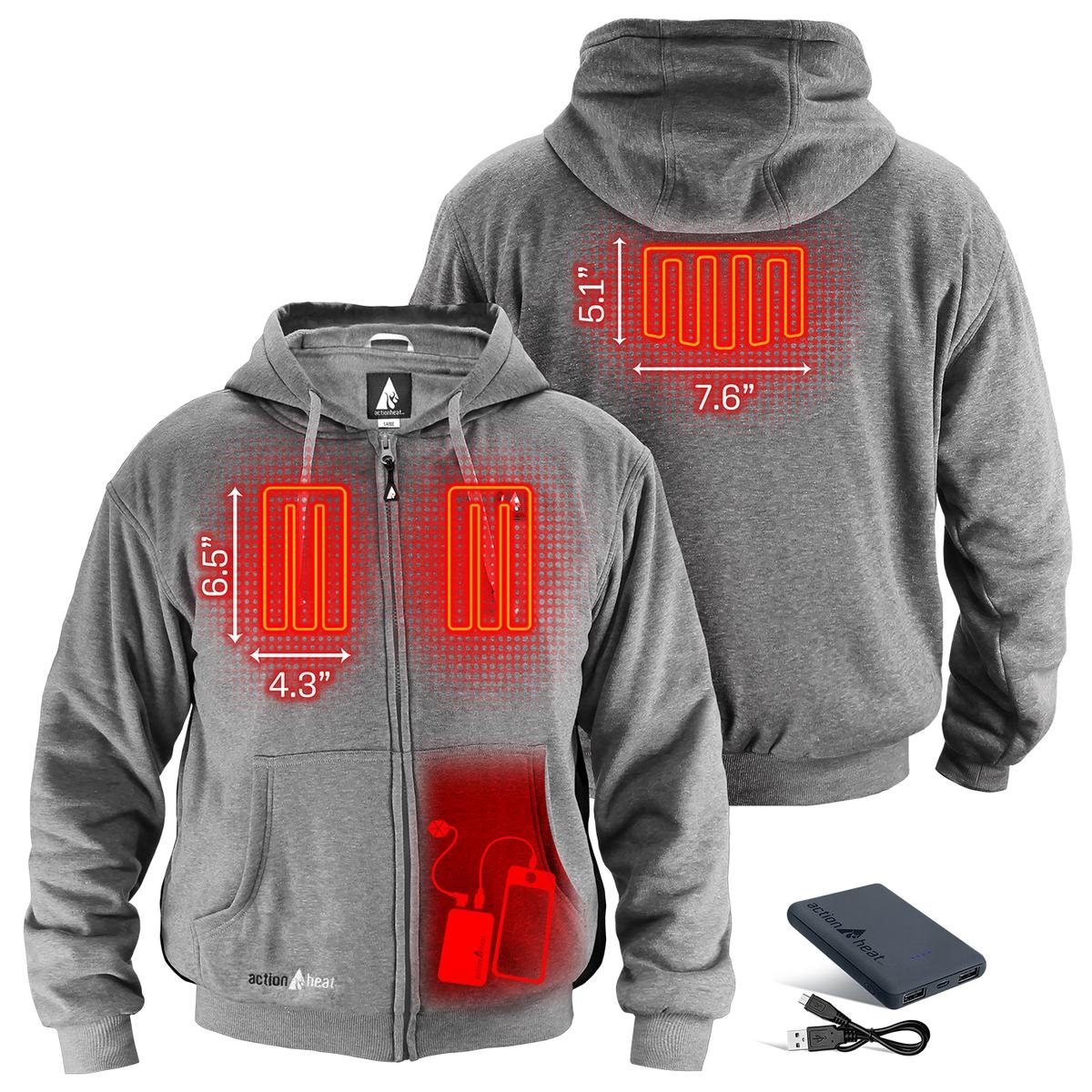 Saip 5V Heavyweight Battery Heated Hoodie - Image 12