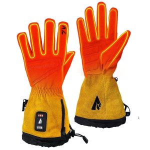 Open Box Saip 7V Rugged Leather Heated Work Gloves