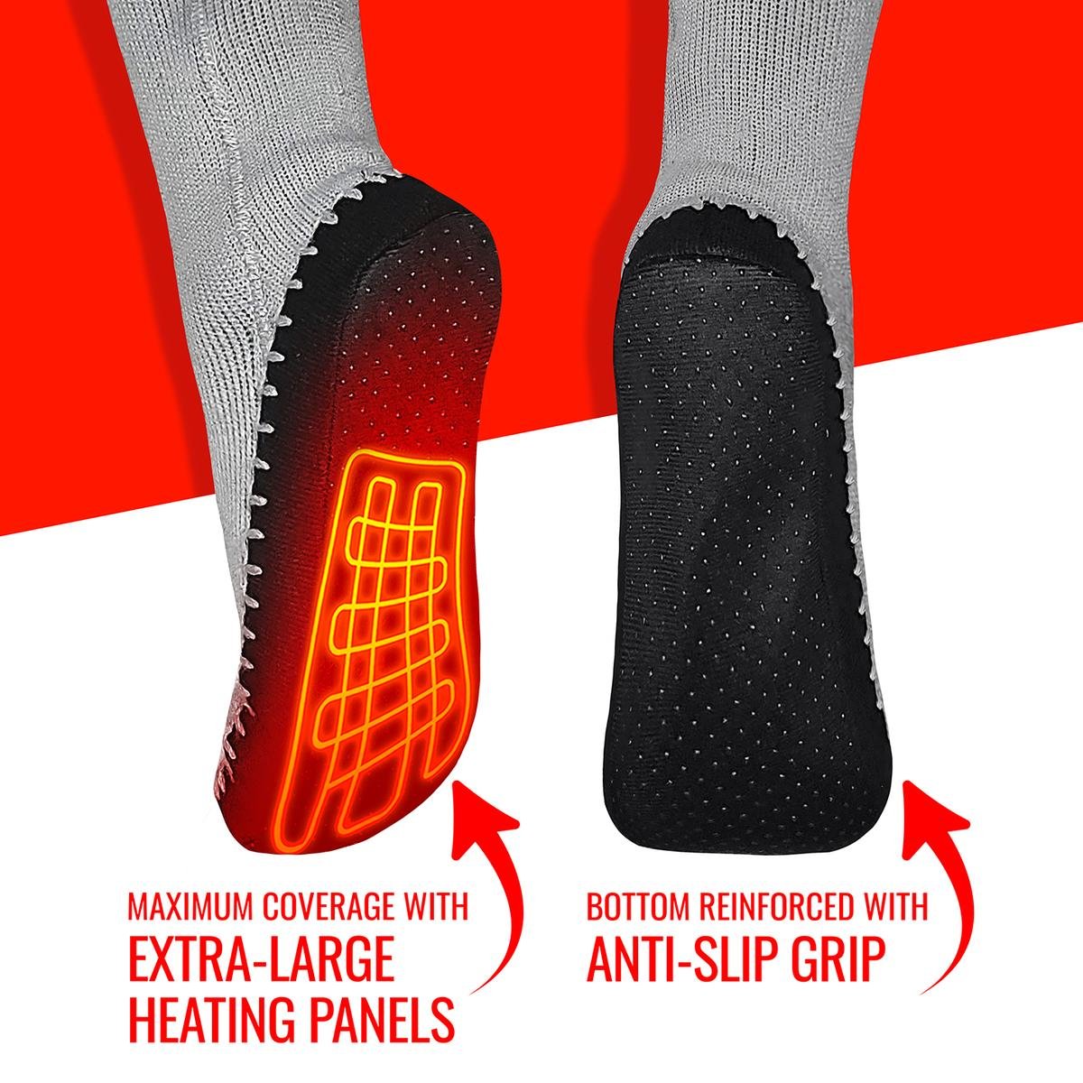Saip 5V Battery Heated Slipper Sock - Image 3