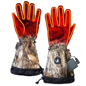 Open Box Saip 5V Men's Battery Heated Hunting Featherweight Gloves