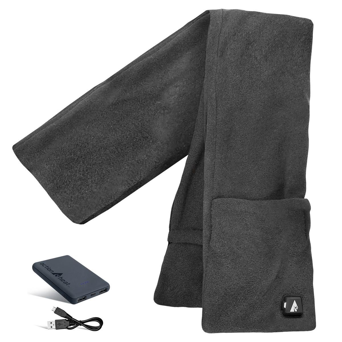 Saip 5V Battery Heated Fleece Scarf with Pockets - Image 13