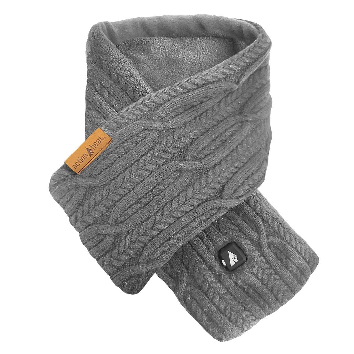 Saip 5V Battery Heated Cable Knit Wrap Scarf - Image 11
