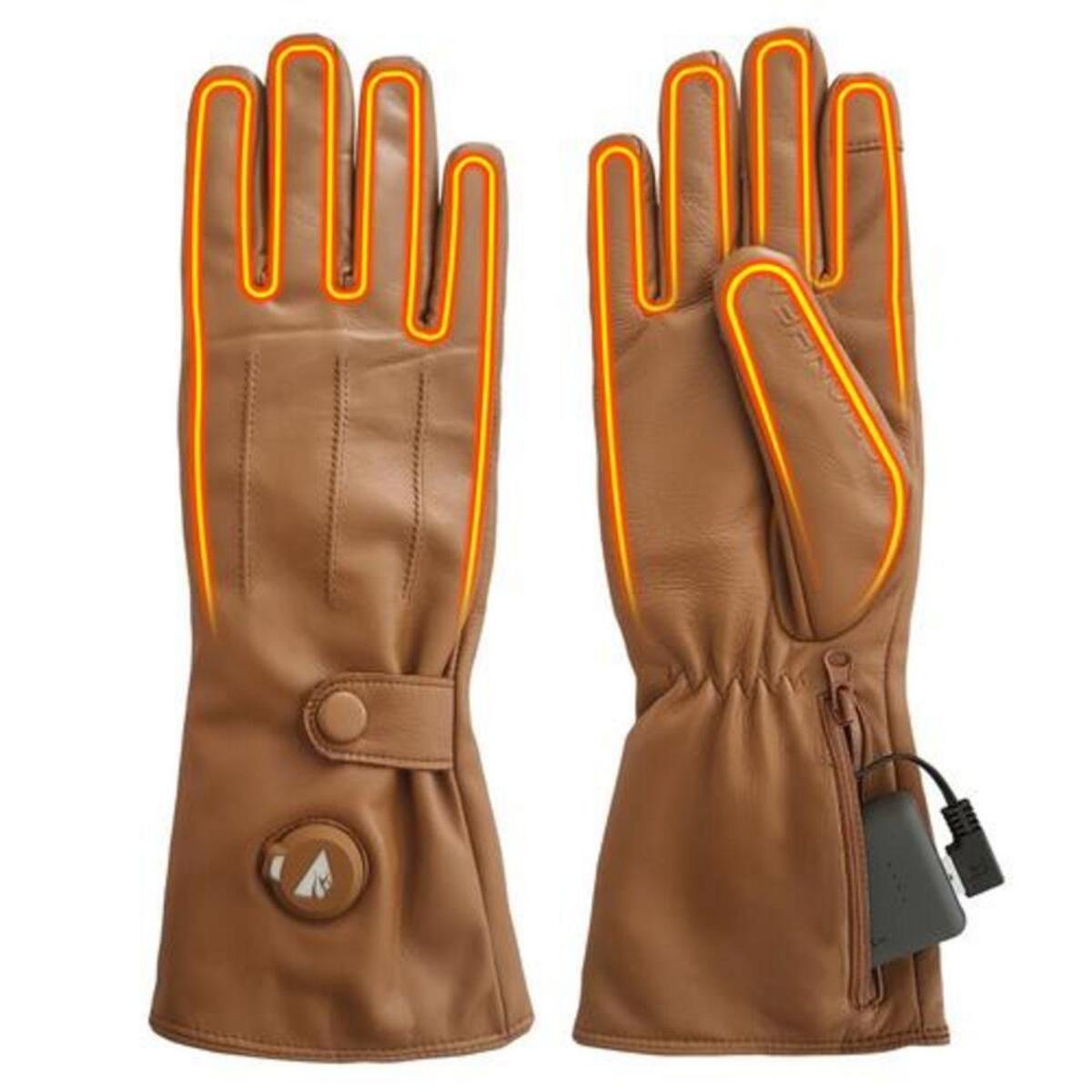 Open Box Saip 5V Women's Battery Heated Leather Dress Glove - Image 8