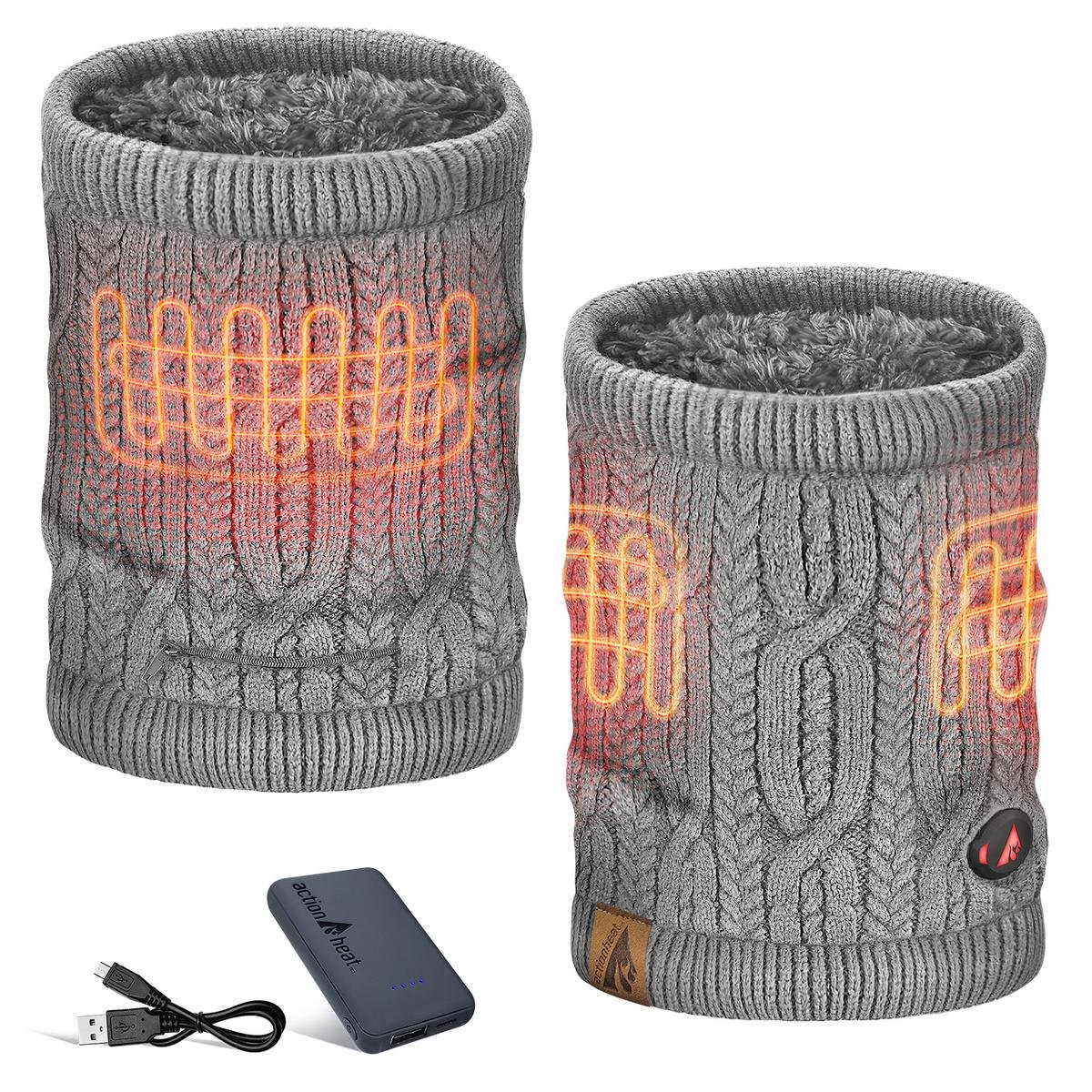 Saip 5V Battery Cable Knit Heated Neck Gaiter - Image 16