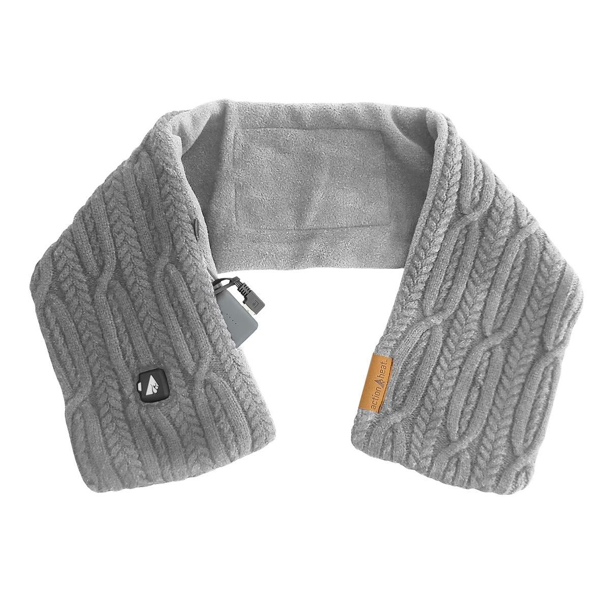 Saip 5V Battery Heated Cable Knit Wrap Scarf - Image 12