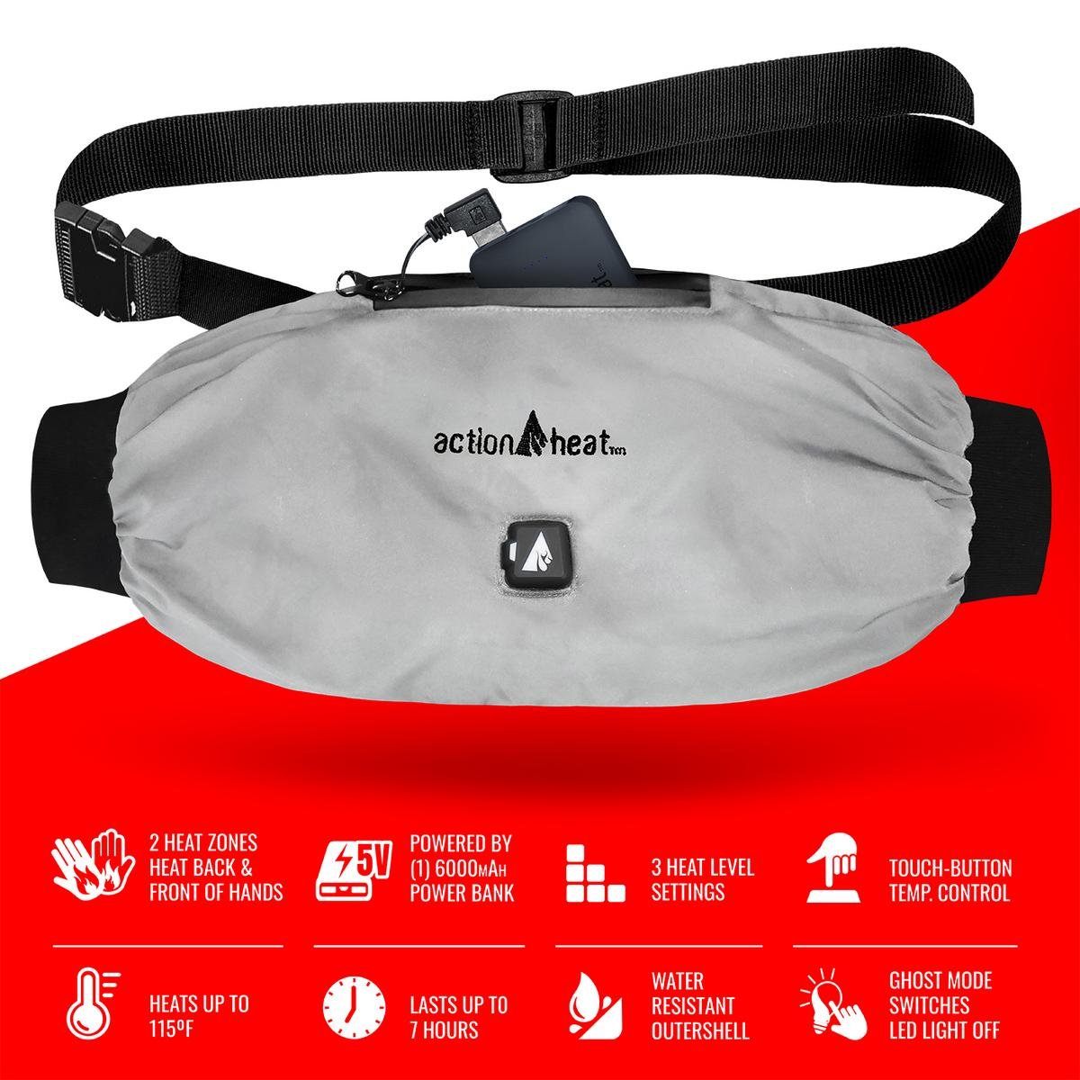 Saip 5V Battery Heated Hand Warmer Muff - Image 17