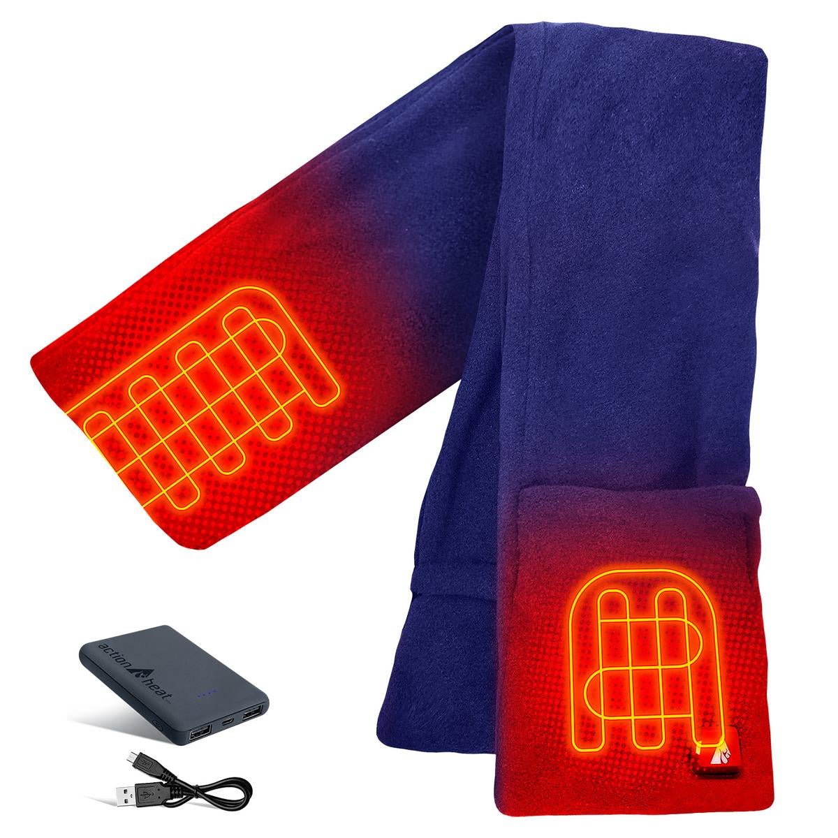 Saip 5V Battery Heated Fleece Scarf with Pockets - Image 22