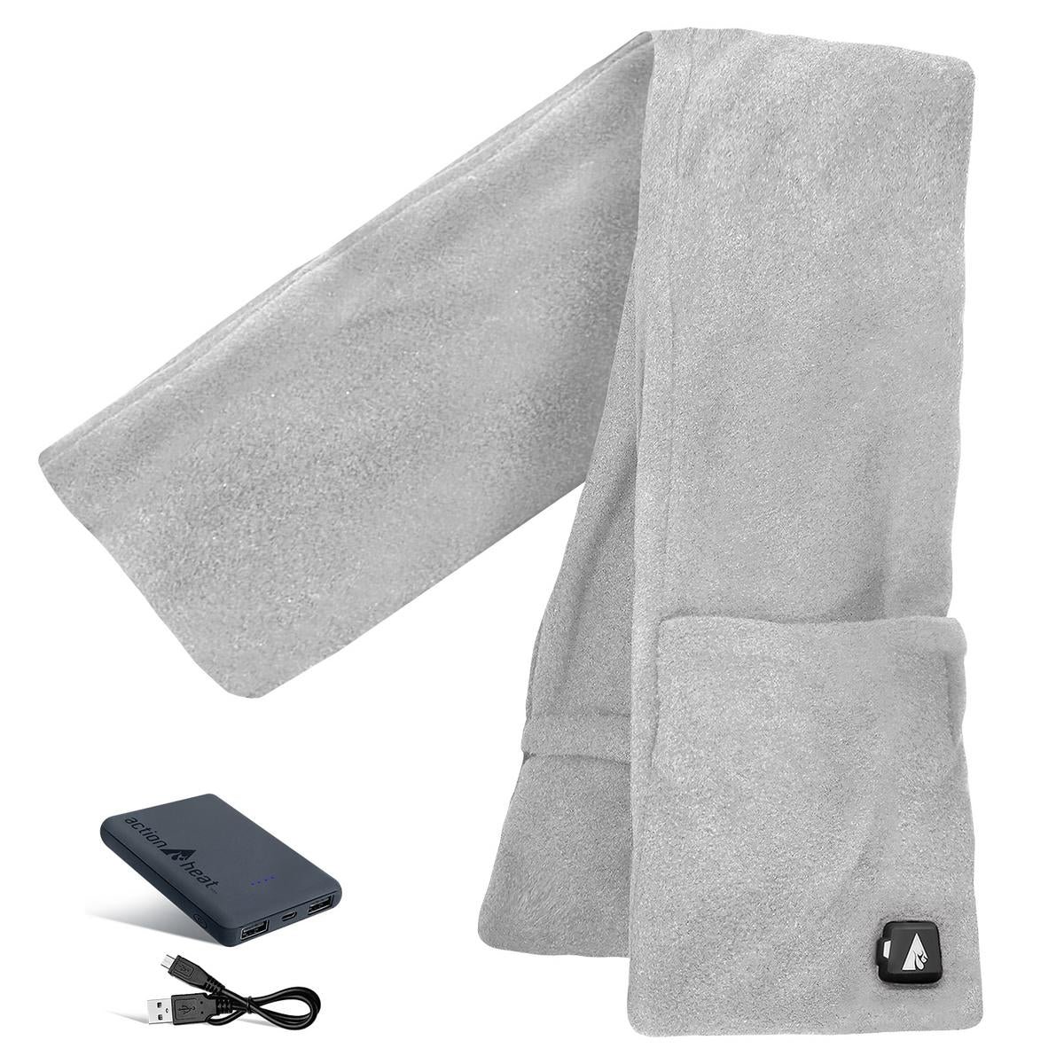 Saip 5V Battery Heated Fleece Scarf with Pockets - Image 28