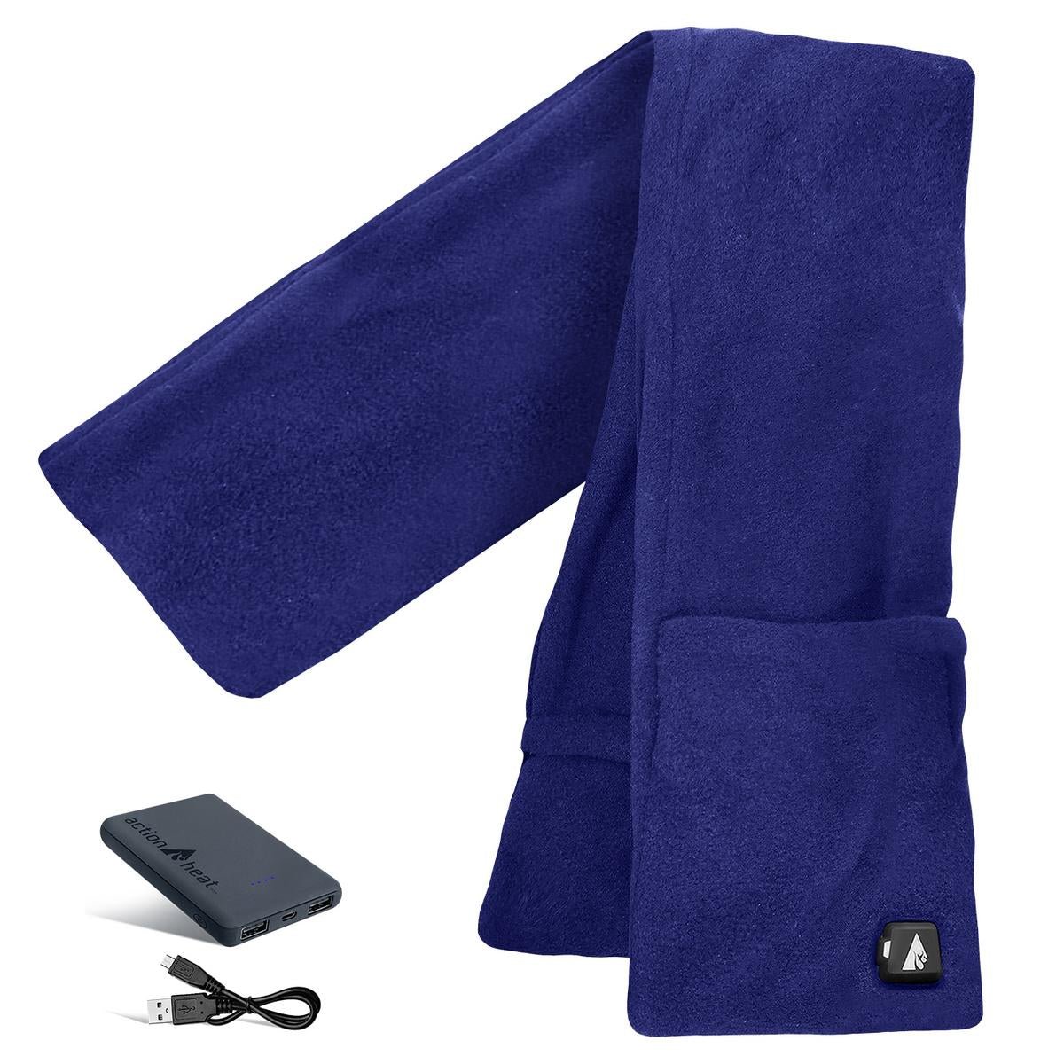 Saip 5V Battery Heated Fleece Scarf with Pockets - Image 23