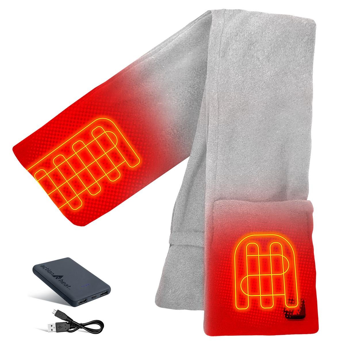 Saip 5V Battery Heated Fleece Scarf with Pockets - Image 27