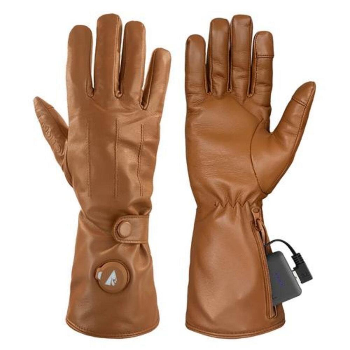 Open Box Saip 5V Women's Battery Heated Leather Dress Glove - Image 2