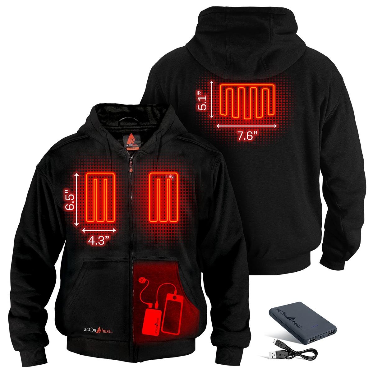 Saip 5V Heavyweight Battery Heated Hoodie - Image 39