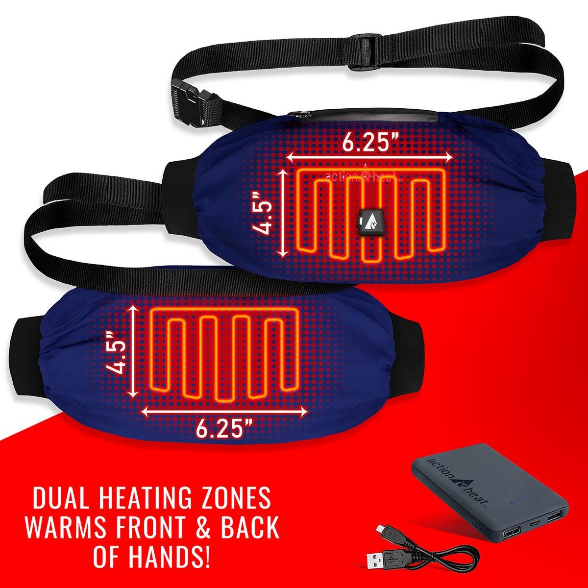 Saip 5V Battery Heated Hand Warmer Muff - Image 11