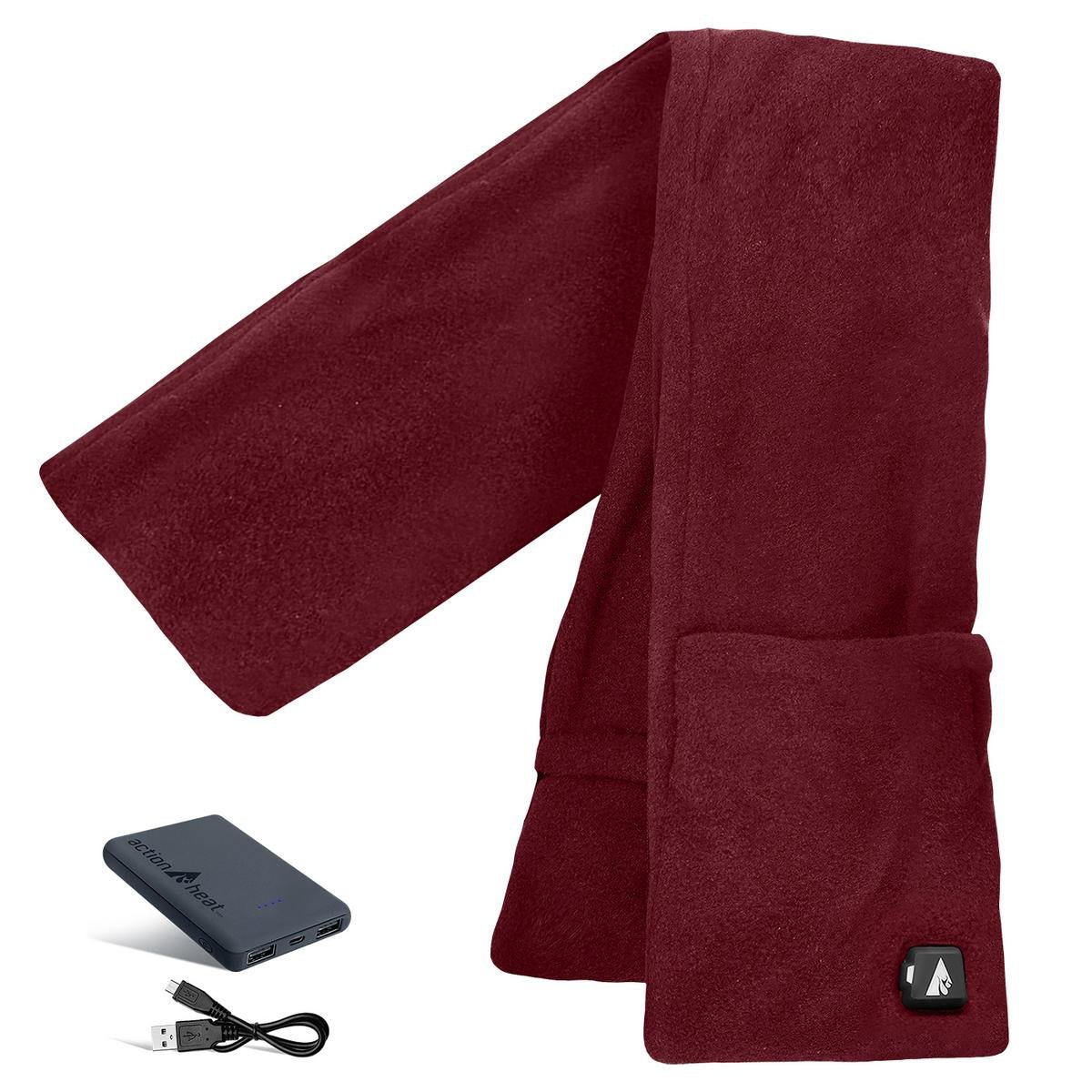 Saip 5V Battery Heated Fleece Scarf with Pockets - Image 18