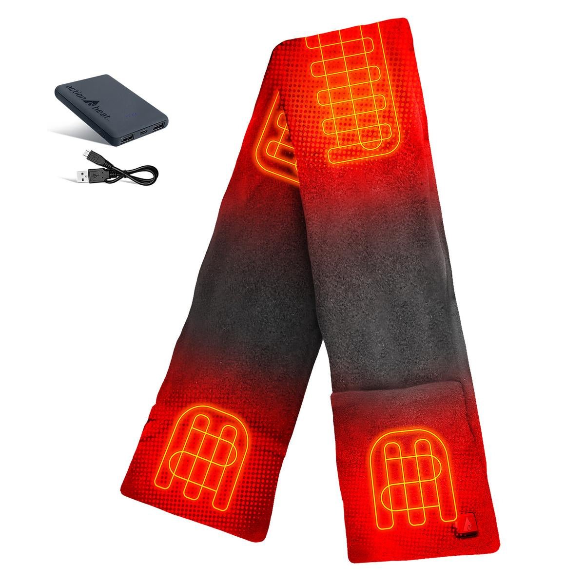 Saip 5V Battery Heated Fleece Scarf with Pockets - Image 10